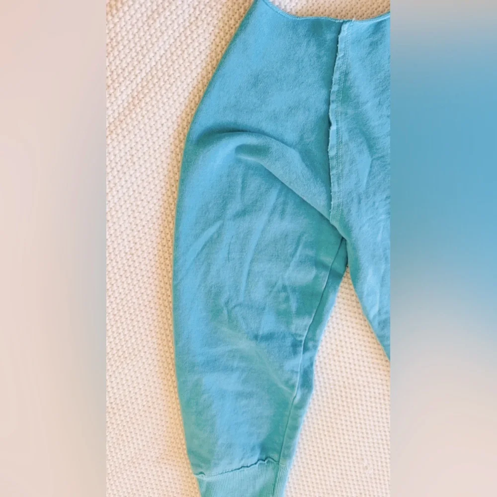 SCRAPBOOK Turquoise Rodeo Sweatshirt w Raw Hem - Picture 10 of 15